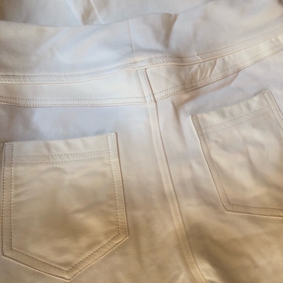 Bell pants with leather trim - Picture 3 of 4